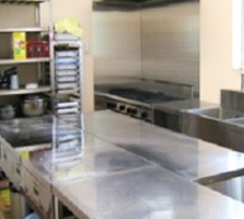 昼食作りの調理室