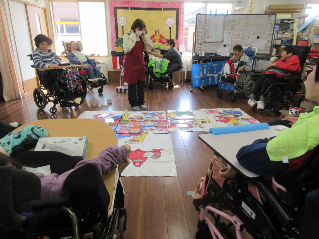 みすぎ 大きな日本地図でレクリエーション